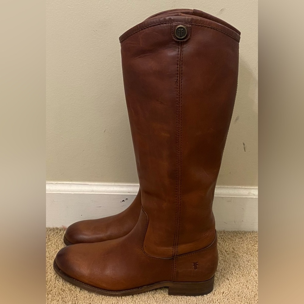 Woman's Frye Brown Leather Knee-High Boots Size 7.5 PERFECT